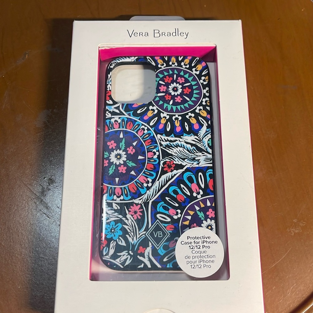 Vera Bradley Iphone  12/12 pro case Stained Glass Medalion